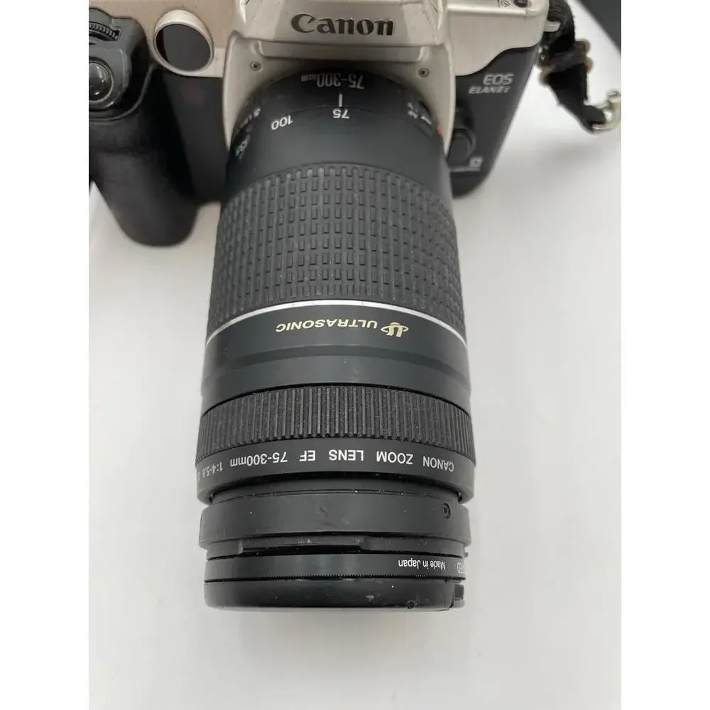 Canon EOS ELAN II E Eye Control 35MM SLR Camera With Canon 75-300 Zoom Lens